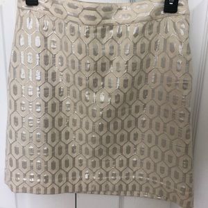 Align shimmer silver holiday skirt